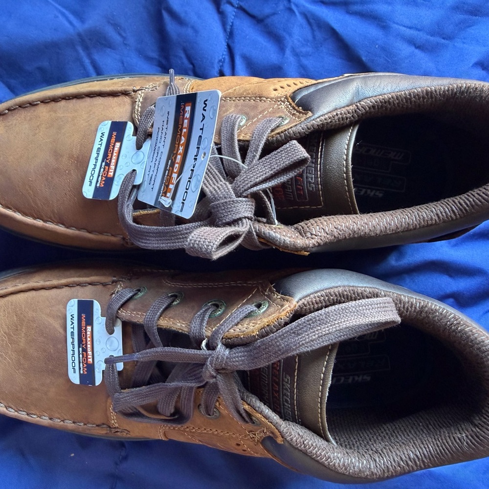Skechers Brown Waterproof Ankle Boots - Picture 3 of 8